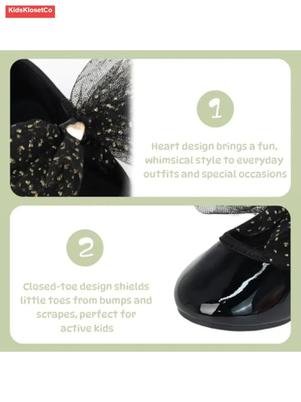 Toddler Girls Dress Shoes Tulle Bow Patent Flat Slip-On Wedding Party